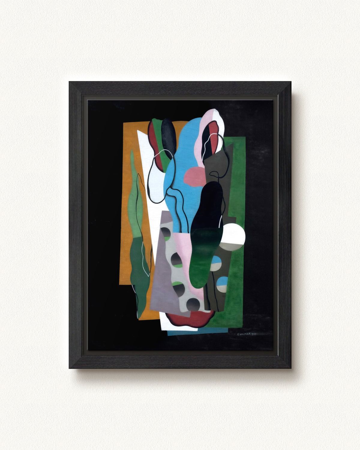 Les Tulipes — 12 x 16, Modern - Black floating frame