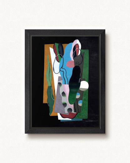 Les Tulipes — 12 x 16, Modern - Black floating frame