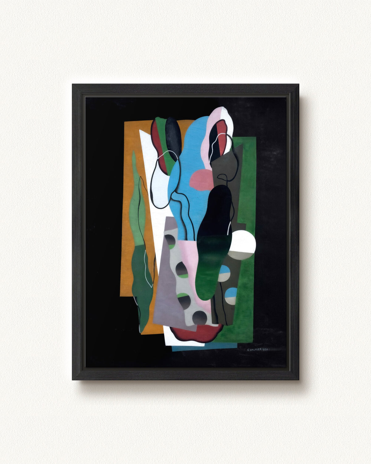 Les Tulipes — 18 x 24, Modern - Black floating frame