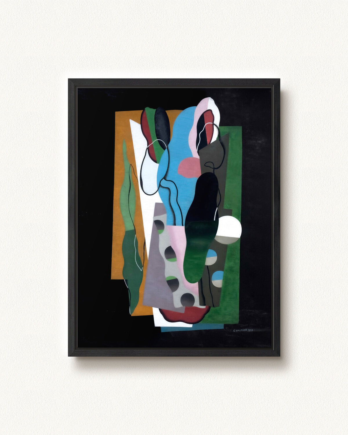 Les Tulipes — 24 x 32, Modern - Black floating frame