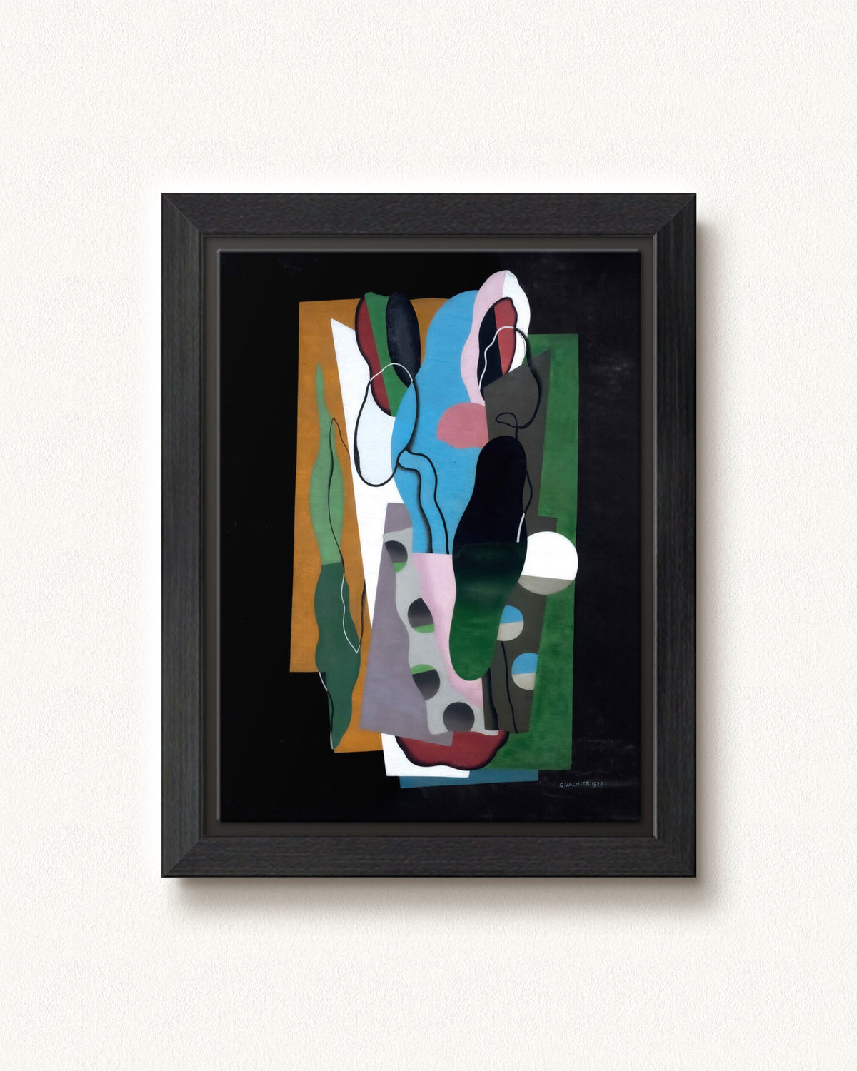 Les Tulipes — 9 x 12, Modern - Black floating frame