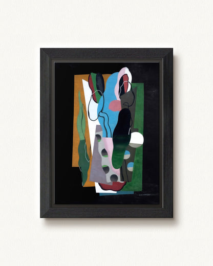 Les Tulipes — 9 x 12, Modern - Black floating frame