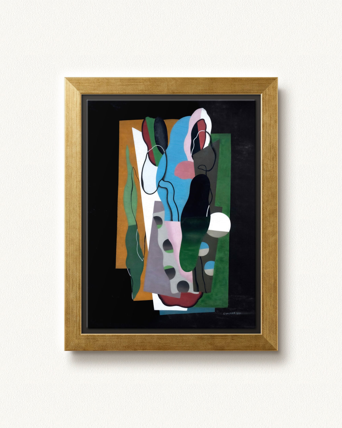 Les Tulipes — 9 x 12, Modern - Gold floating frame