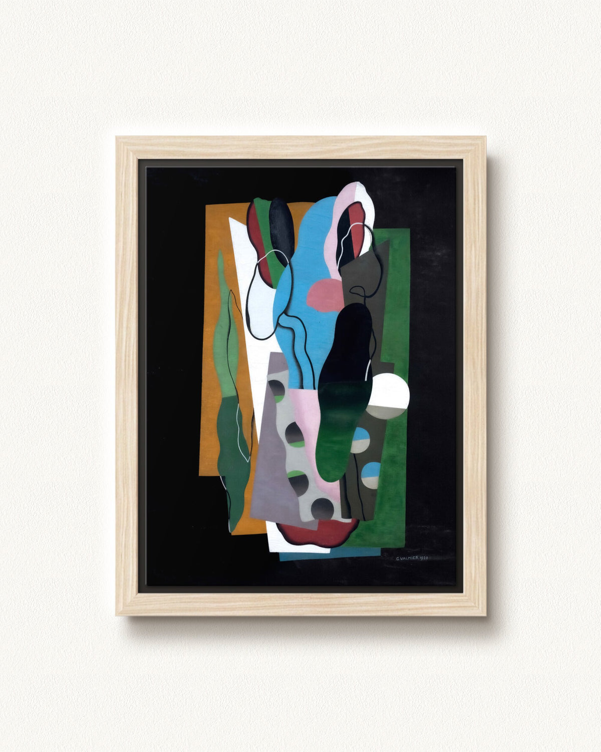 Les Tulipes — 12 x 16, Modern - Natural floating frame
