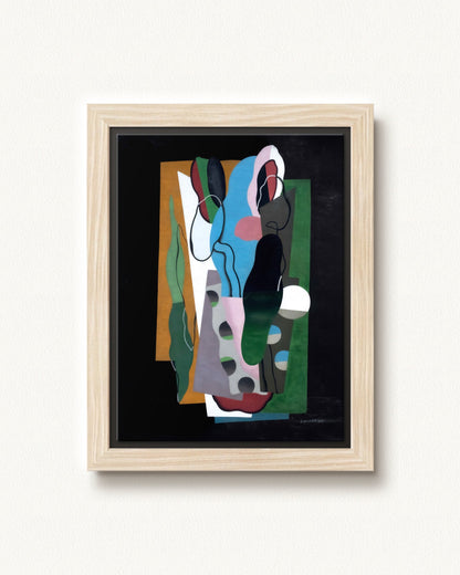 Les Tulipes — 9 x 12, Modern - Natural floating frame