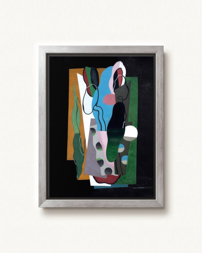 Les Tulipes — 12 x 16, Modern - Silver floating frame