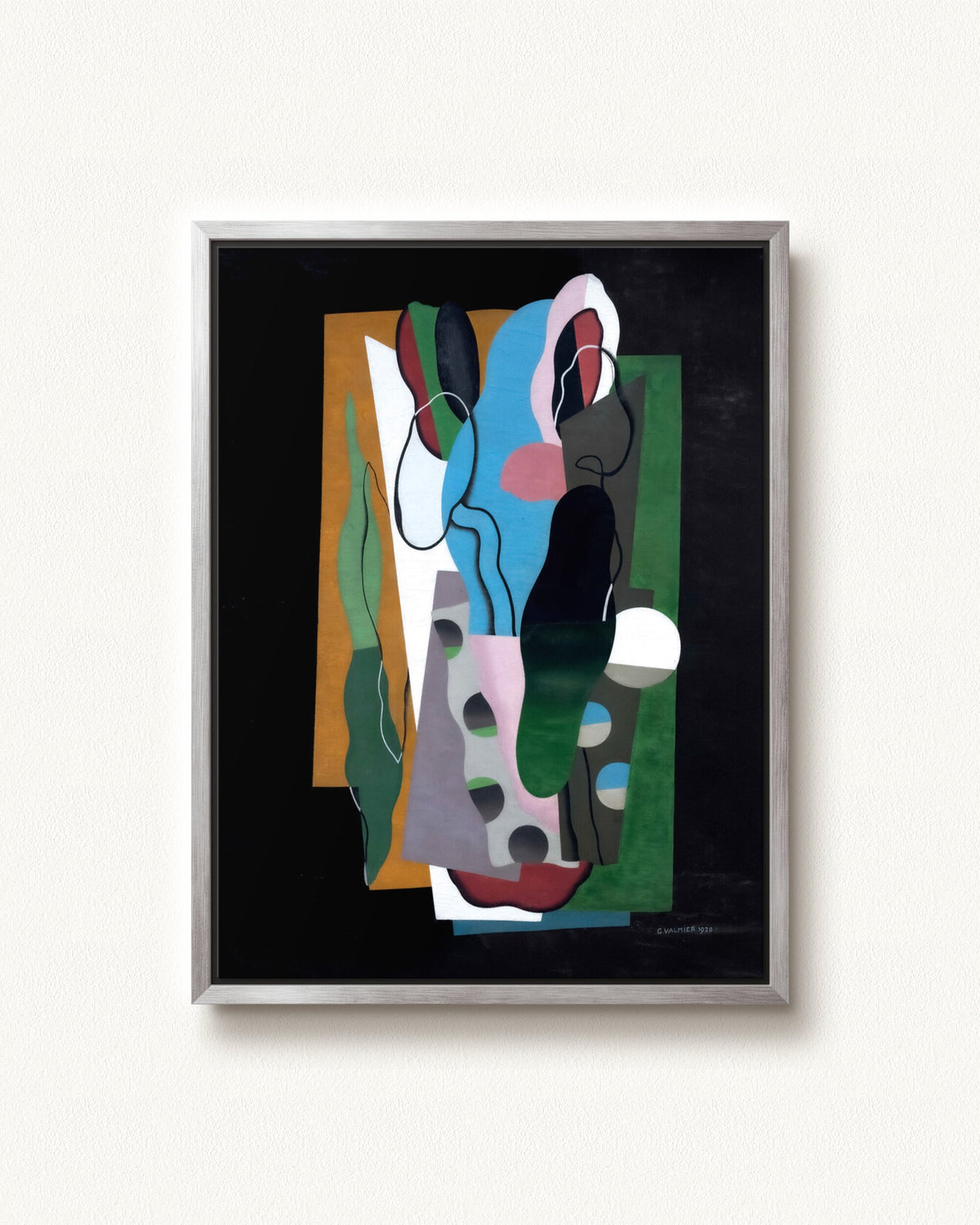 Les Tulipes — 24 x 32, Modern - Silver floating frame
