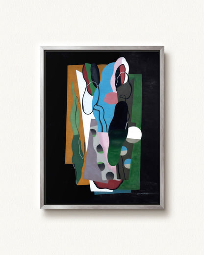 Les Tulipes — 24 x 32, Modern - Silver floating frame