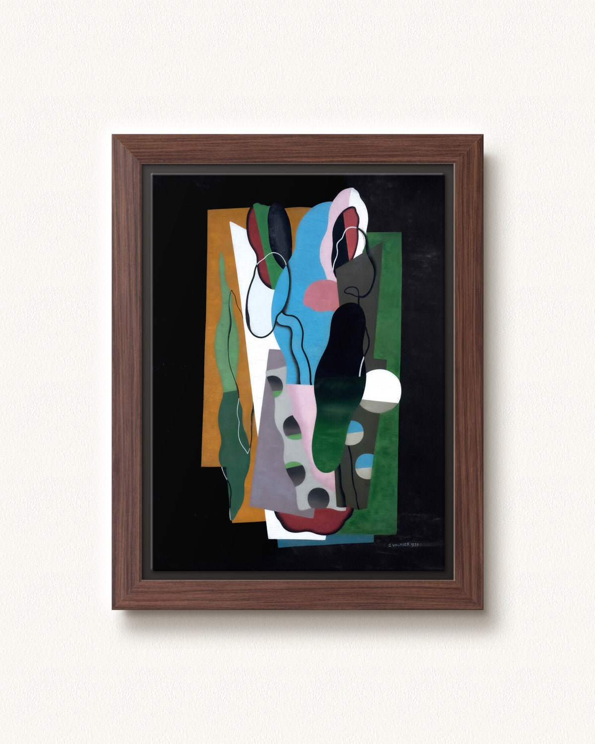 Les Tulipes — 9 x 12, Modern - Walnut floating frame