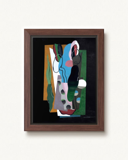 Les Tulipes — 9 x 12, Modern - Walnut floating frame