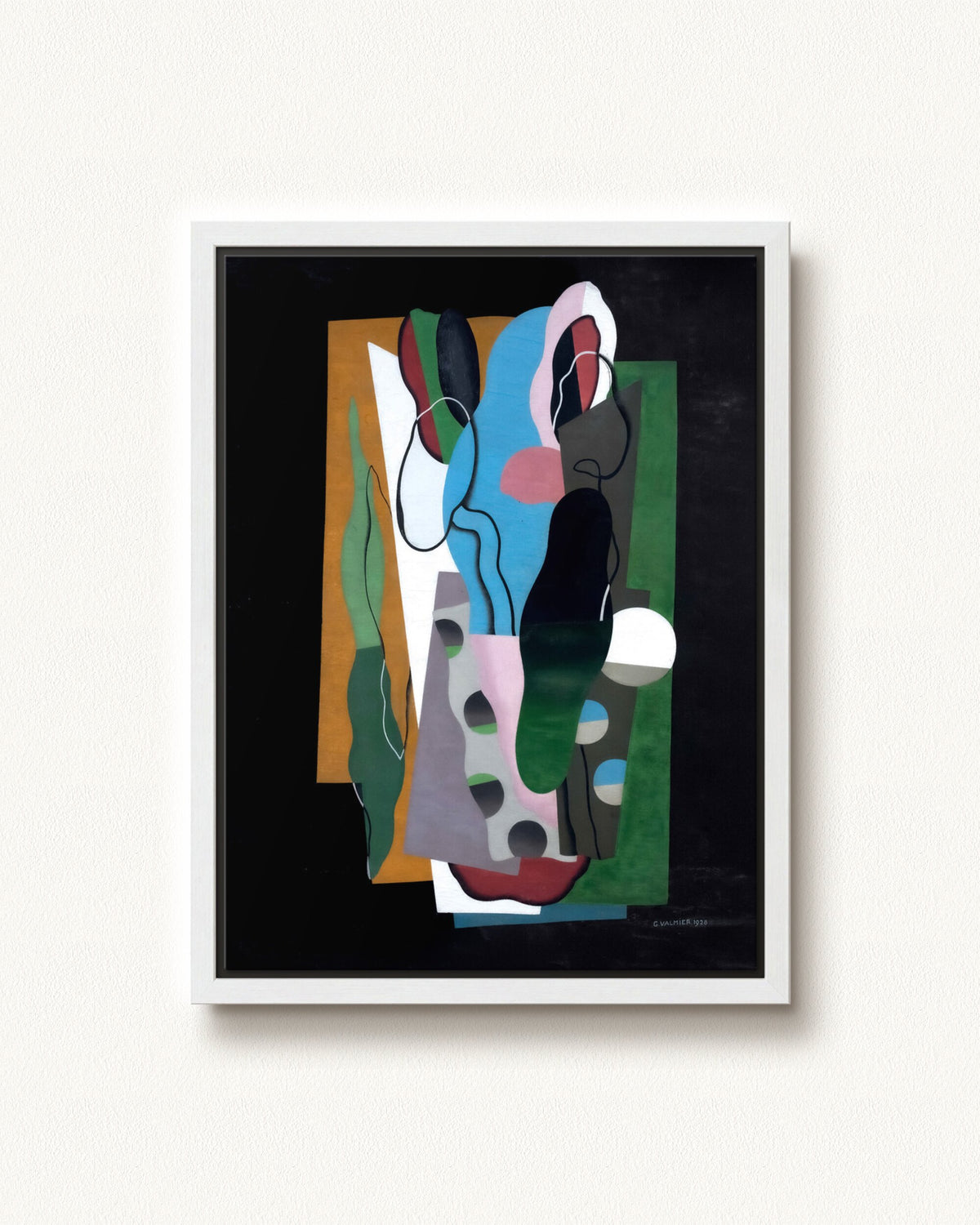 Les Tulipes — 18 x 24, Modern - White floating frame