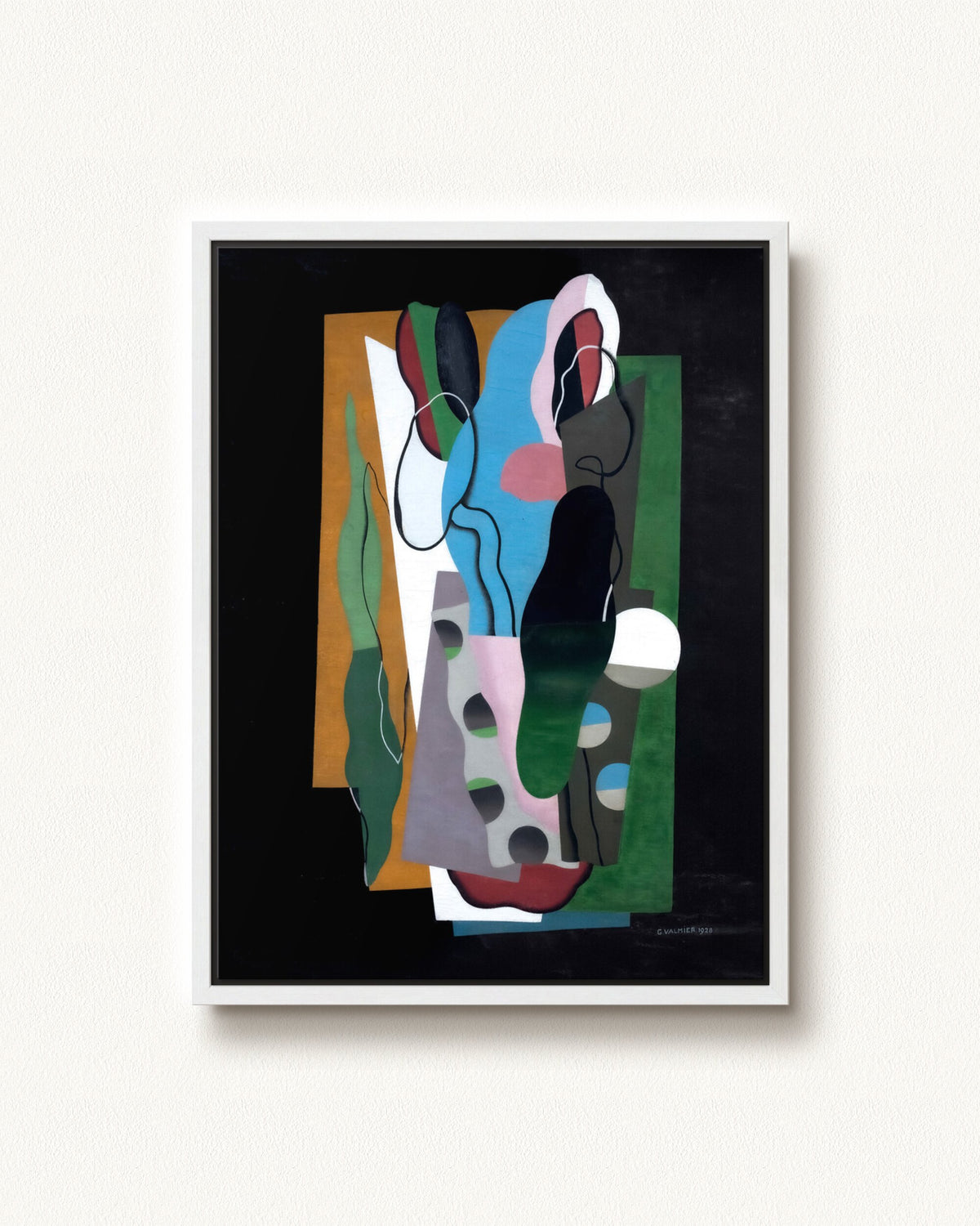 Les Tulipes — 24 x 32, Modern - White floating frame