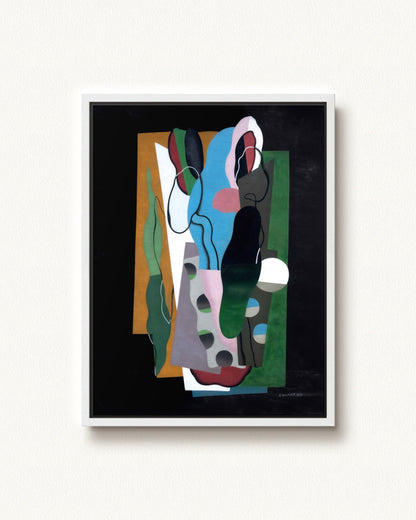 Les Tulipes — 24 x 32, Modern - White floating frame