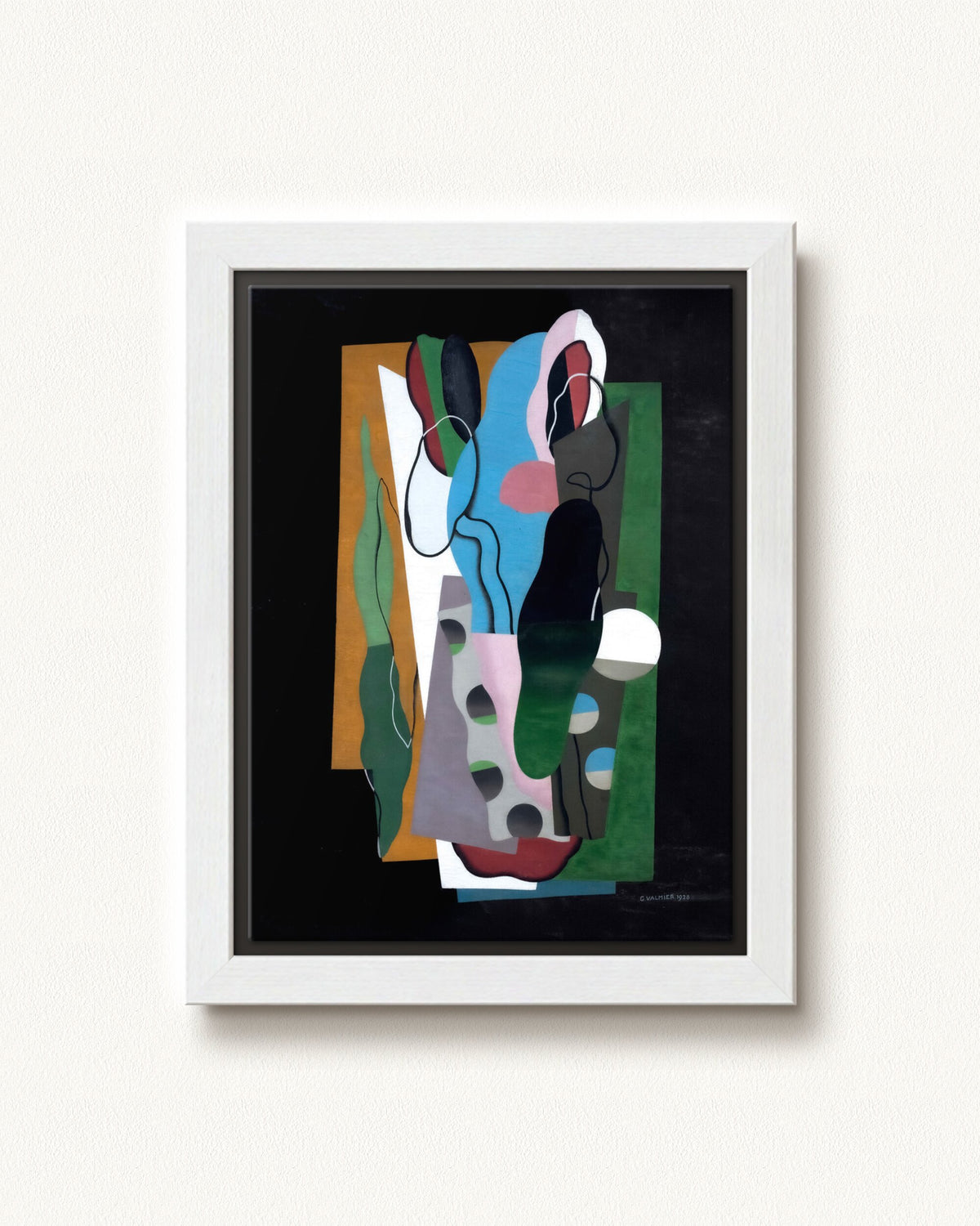 Les Tulipes — 9 x 12, Modern - White floating frame