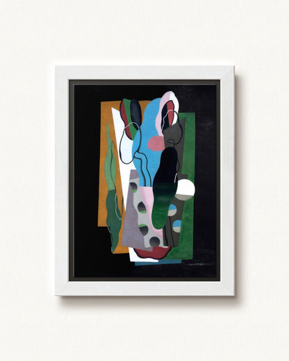 Les Tulipes — 9 x 12, Modern - White floating frame