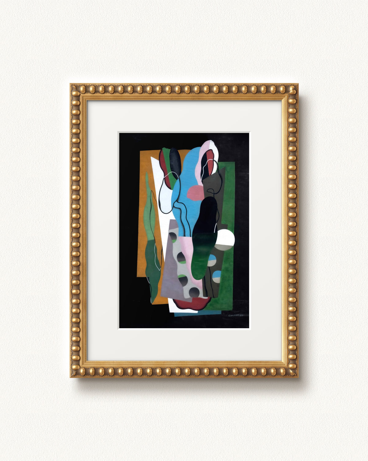 Les Tulipes — 9 x 12, Signature Gold Leaf Bead frame, with white mat