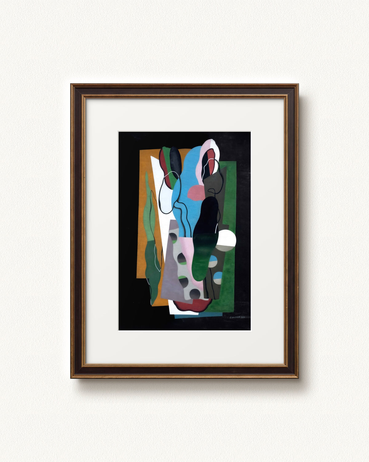 Les Tulipes — 18 x 24, Signature Gold with Burgundy Panel frame, with white mat