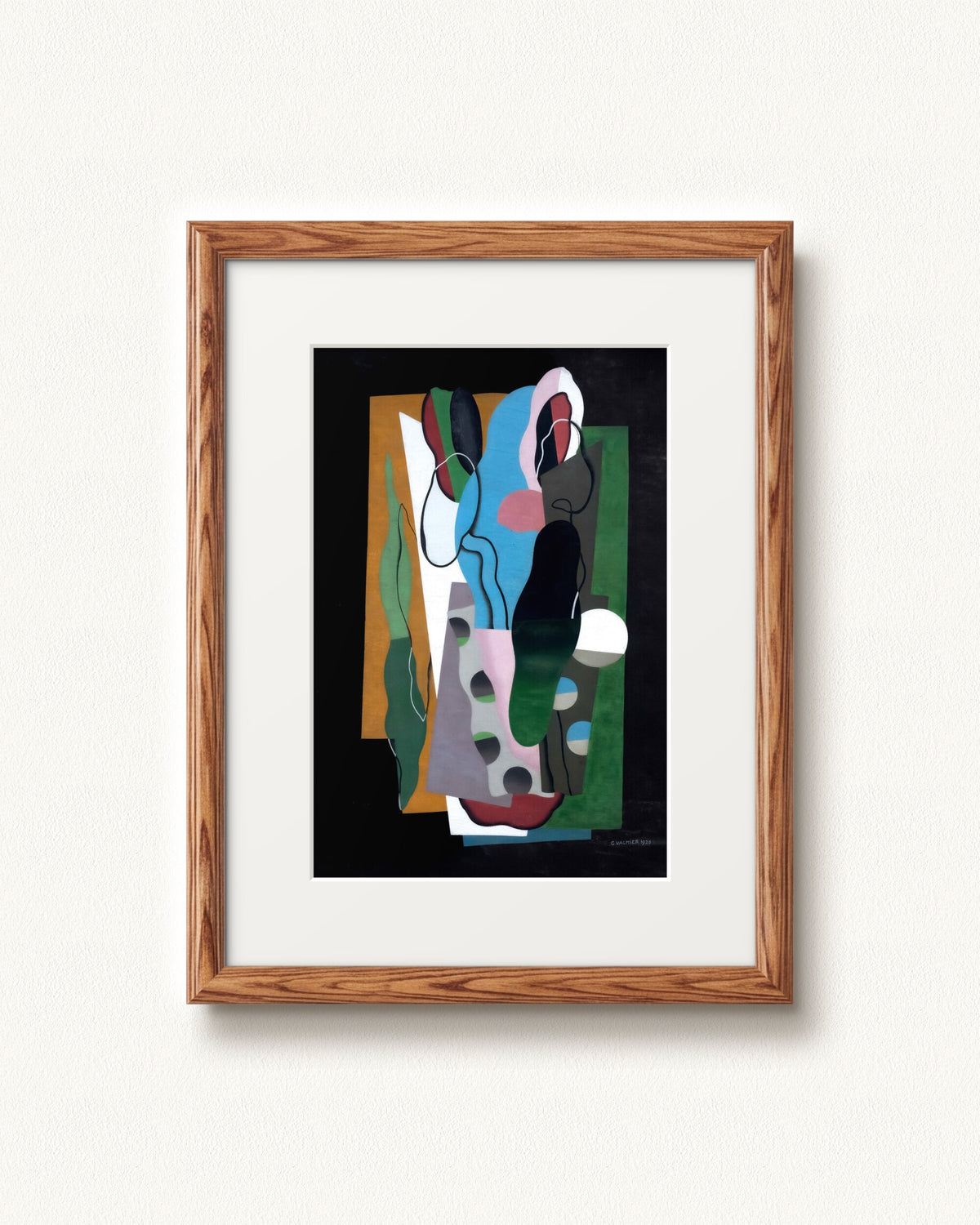 Les Tulipes — 12 x 16, Signature Honey Oak frame, with white mat