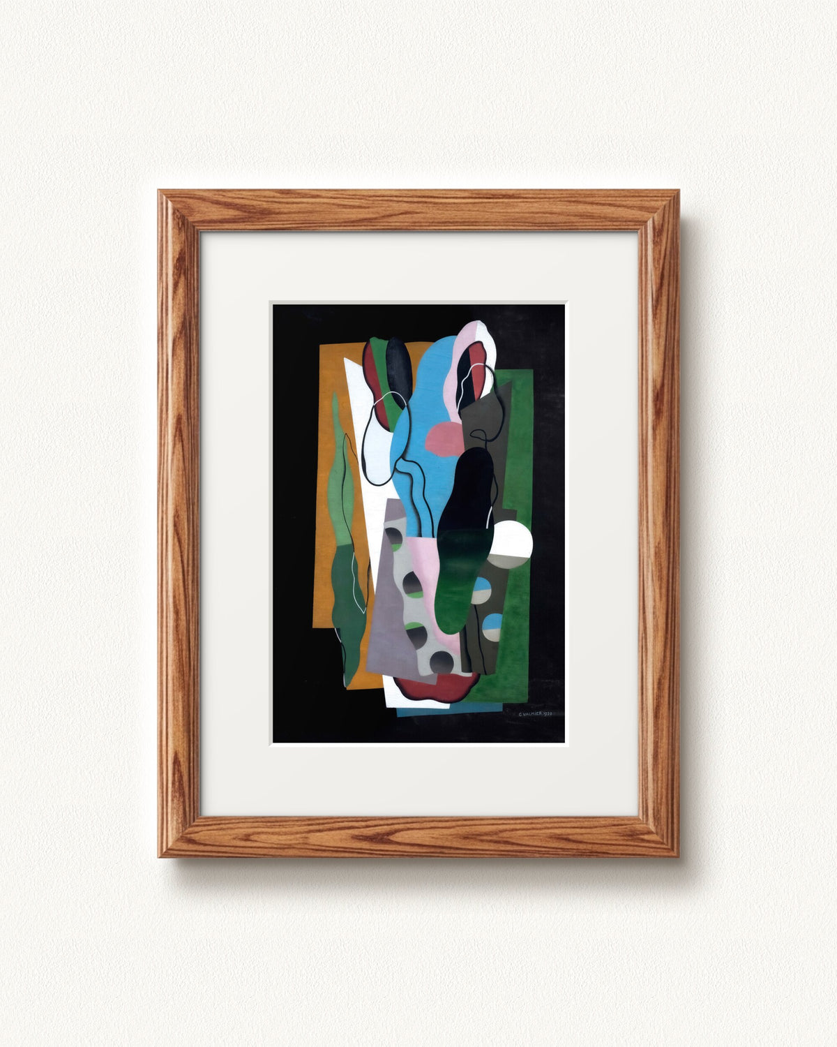 Les Tulipes — 9 x 12, Signature Honey Oak frame, with white mat