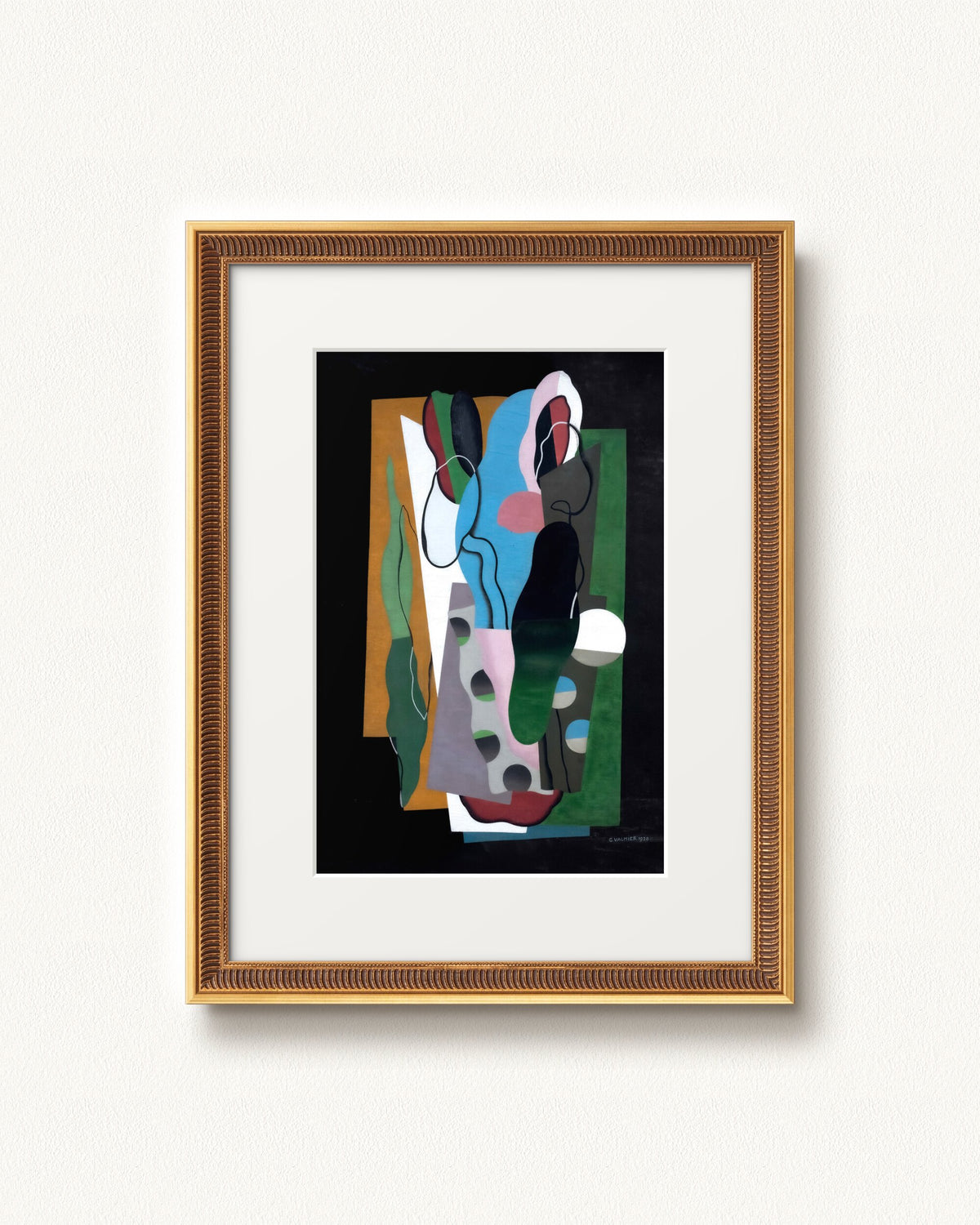 Les Tulipes — 12 x 16, Signature New Gold frame, with white mat