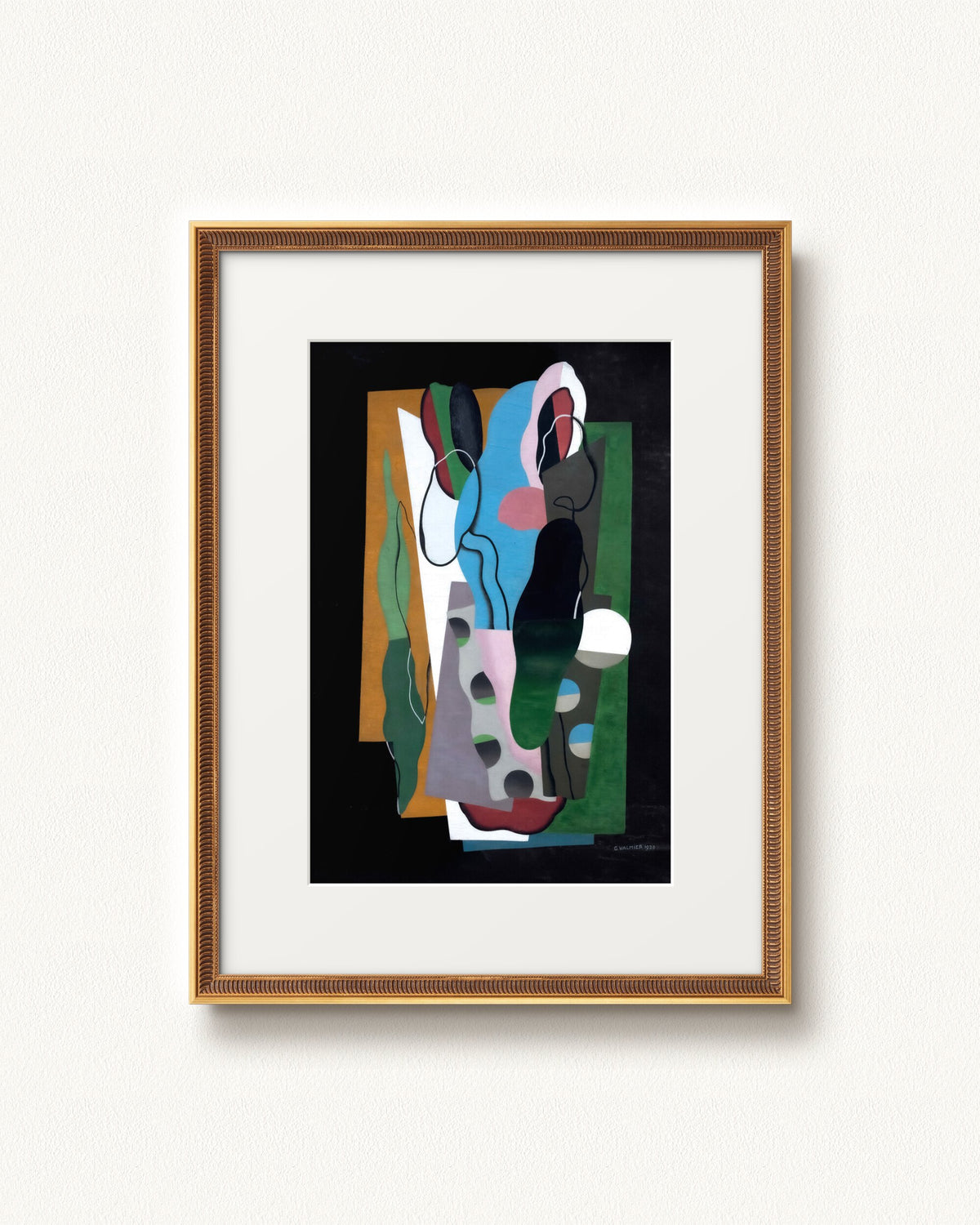 Les Tulipes — 18 x 24, Signature New Gold frame, with white mat