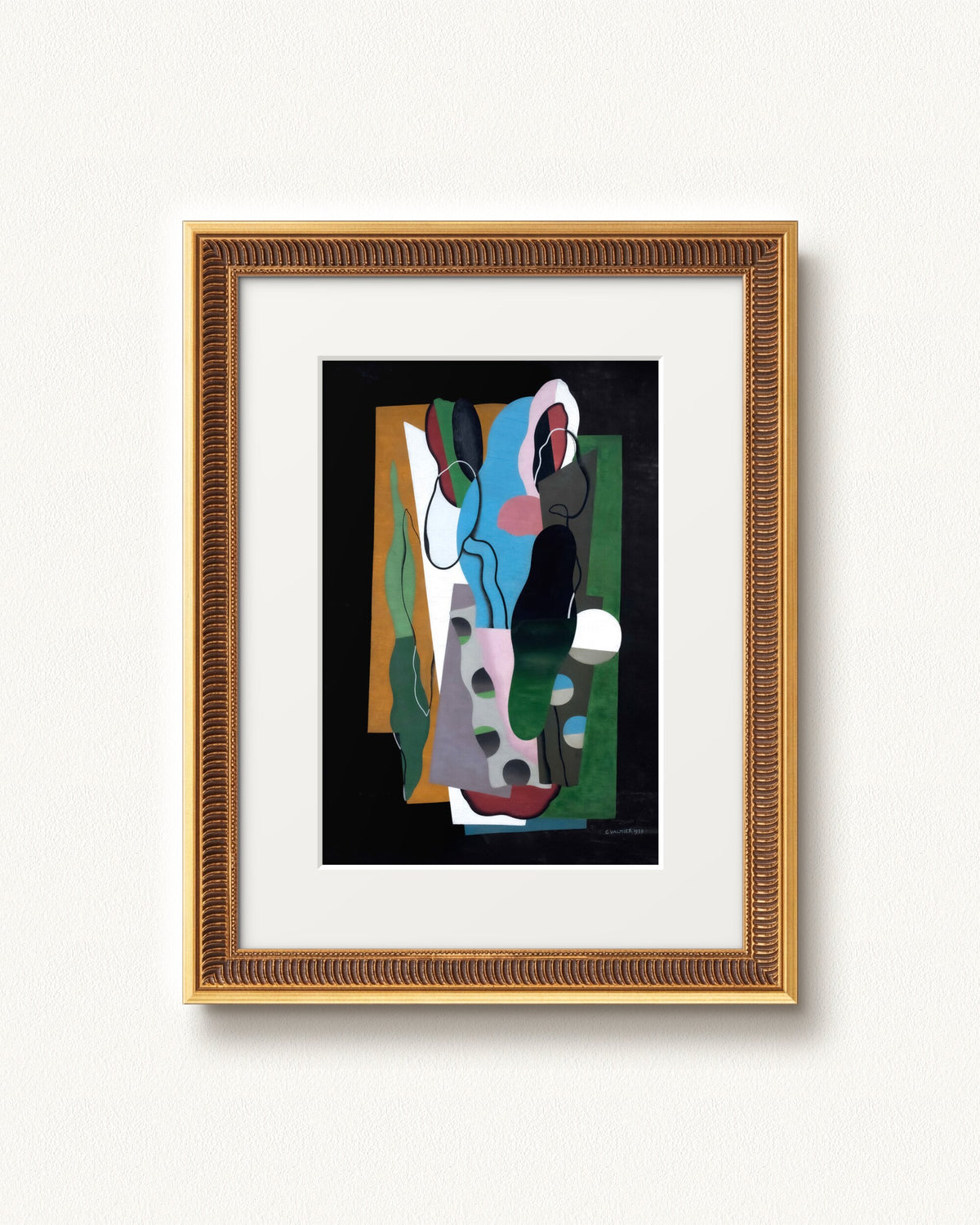 Les Tulipes — 9 x 12, Signature New Gold frame, with white mat