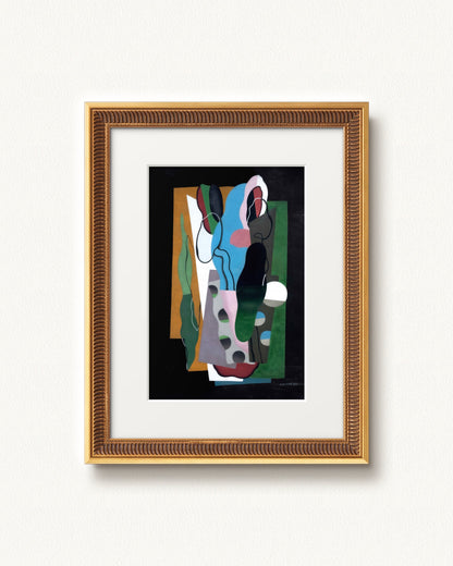 Les Tulipes — 9 x 12, Signature New Gold frame, with white mat