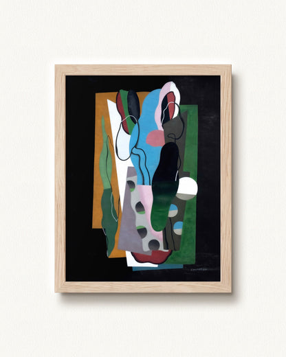 Les Tulipes — 24 x 32, Signature Tan Distressed Wood frame