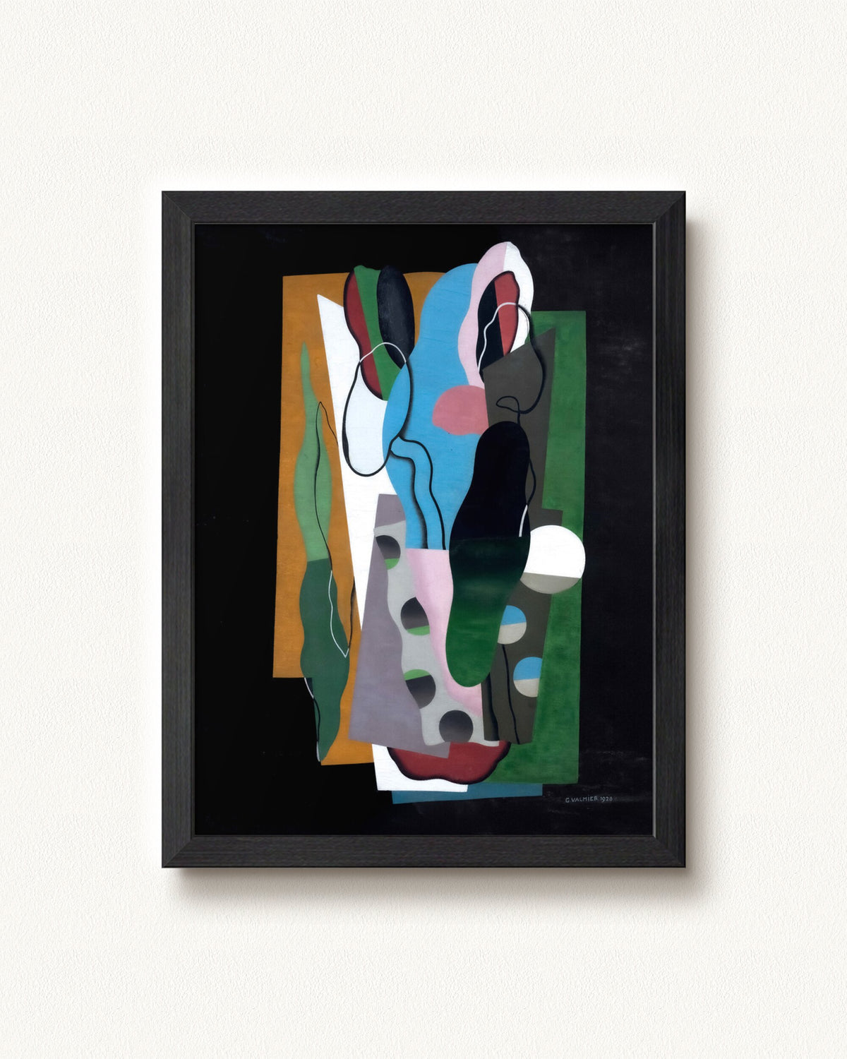 Les Tulipes — 12 x 16, Modern - Black frame