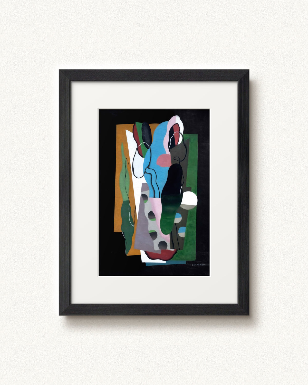 Les Tulipes — 12 x 16, Modern - Black frame, with white mat