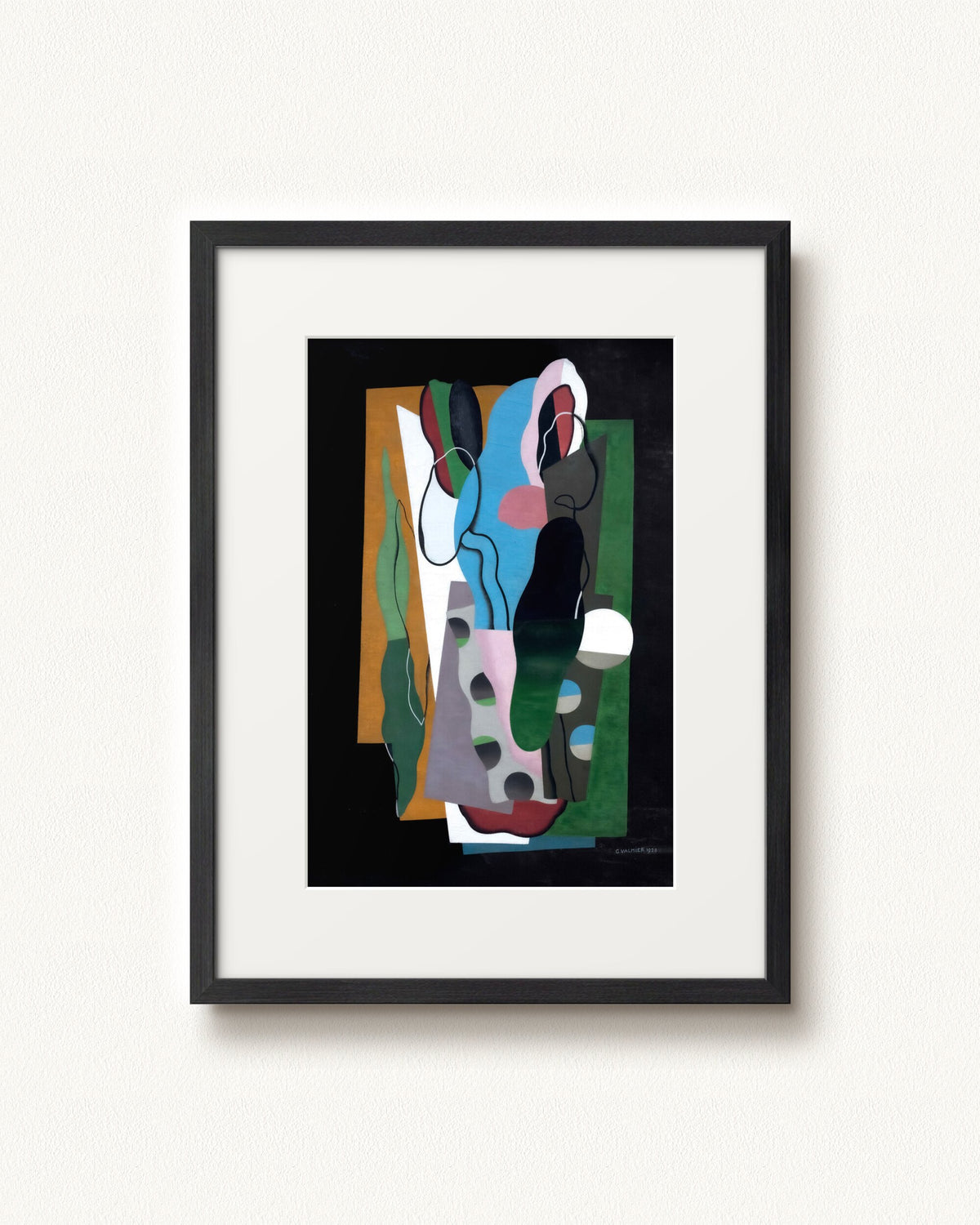 Les Tulipes — 18 x 24, Modern - Black frame, with white mat