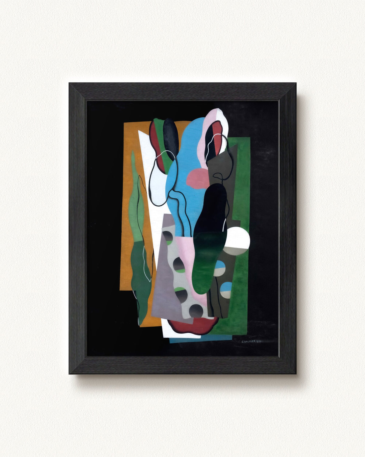 Les Tulipes — 9 x 12, Modern - Black frame