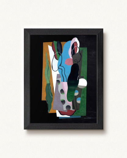 Les Tulipes — 9 x 12, Modern - Black frame