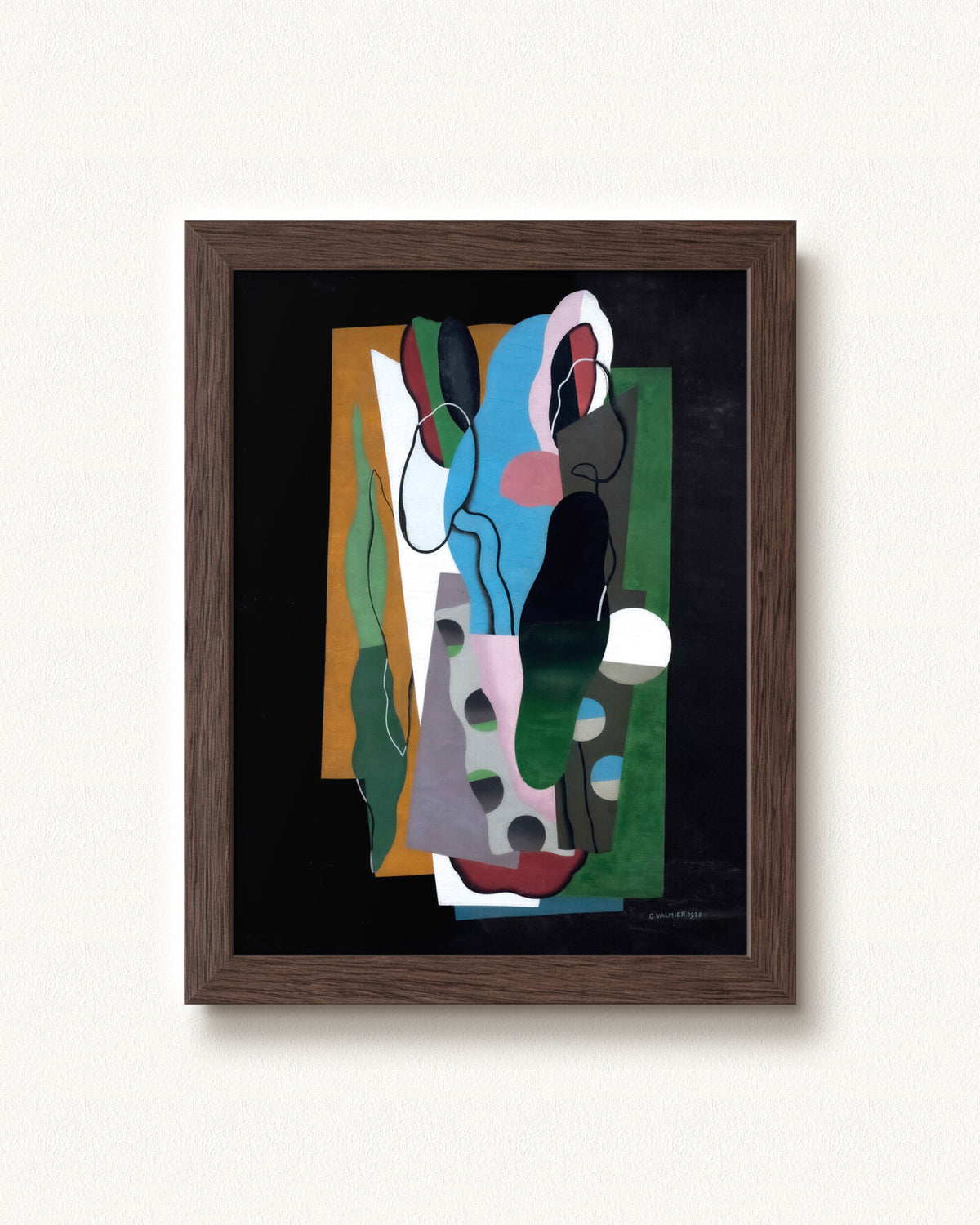 Les Tulipes — 9 x 12, Modern - Espresso frame
