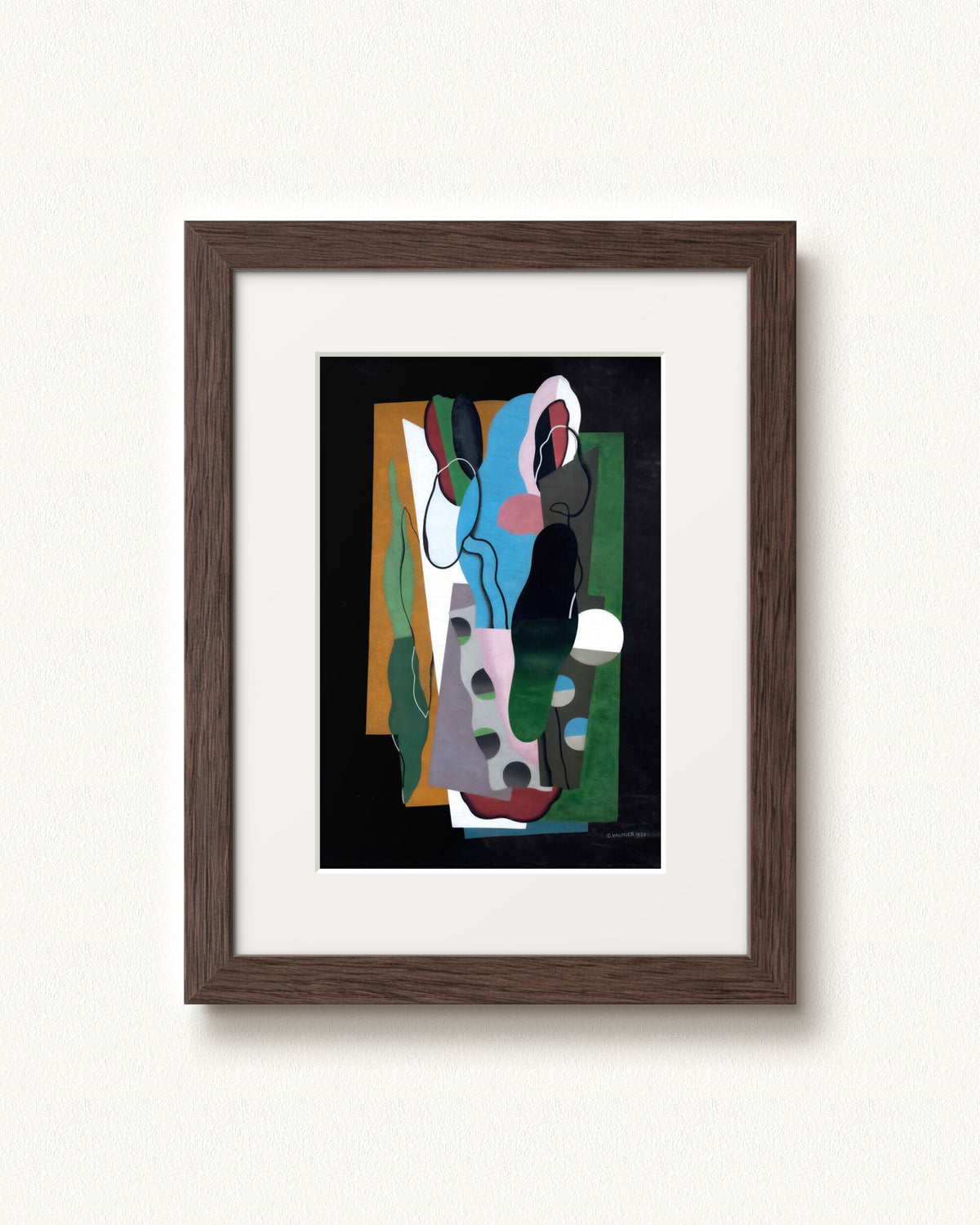 Les Tulipes — 9 x 12, Modern - Espresso frame, with white mat