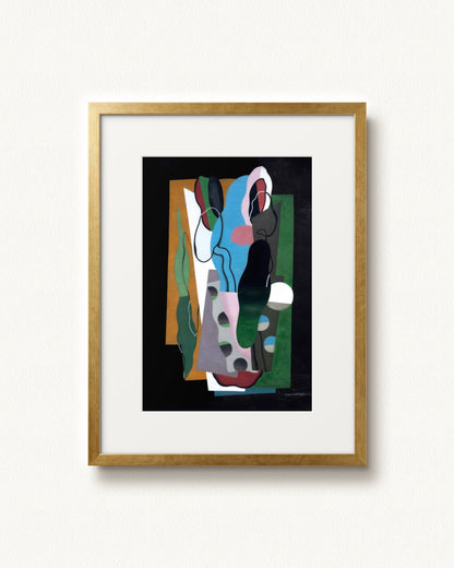 Les Tulipes — 18 x 24, Modern - Gold frame, with white mat
