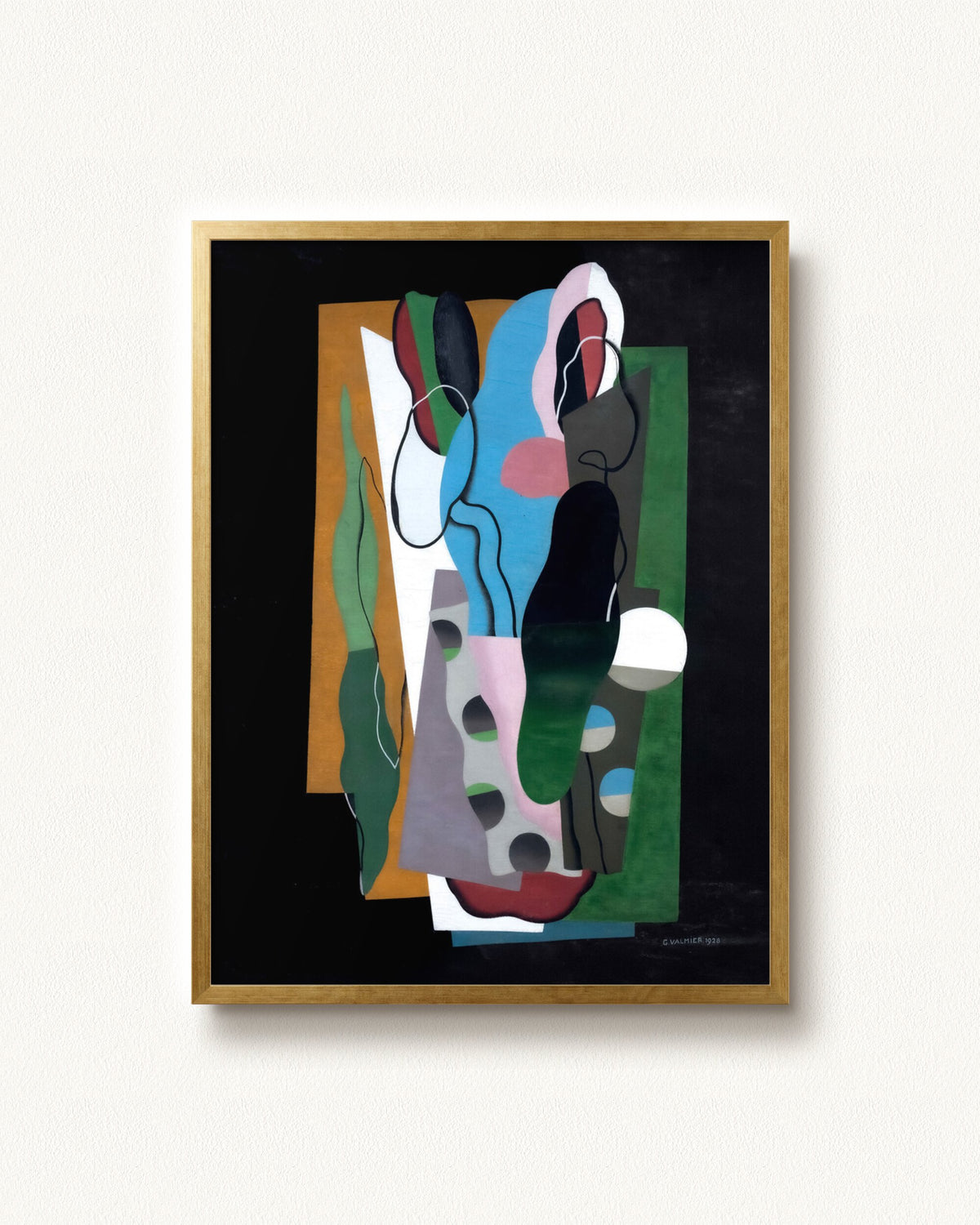 Les Tulipes — 24 x 32, Modern - Gold frame