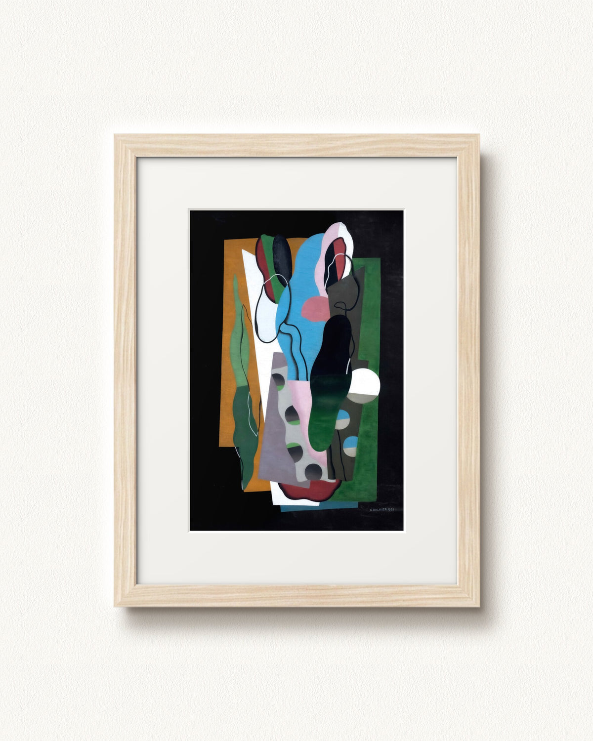 Les Tulipes — 12 x 16, Modern - Natural frame, with white mat