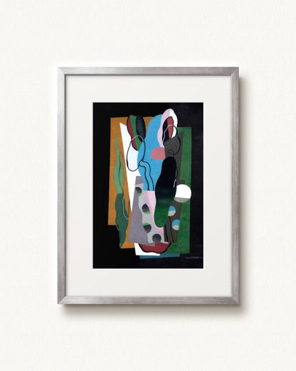 Les Tulipes — 18 x 24, Modern - Silver frame, with white mat