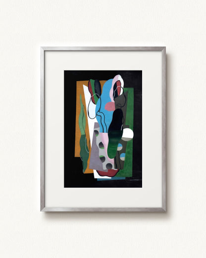 Les Tulipes — 24 x 32, Modern - Silver frame, with white mat