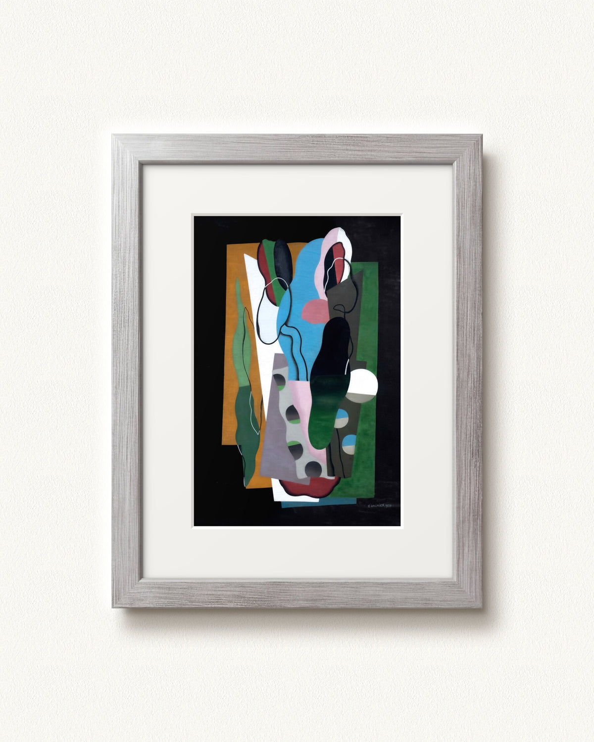 Les Tulipes — 9 x 12, Modern - Silver frame, with white mat