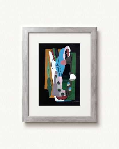 Les Tulipes — 9 x 12, Modern - Silver frame, with white mat