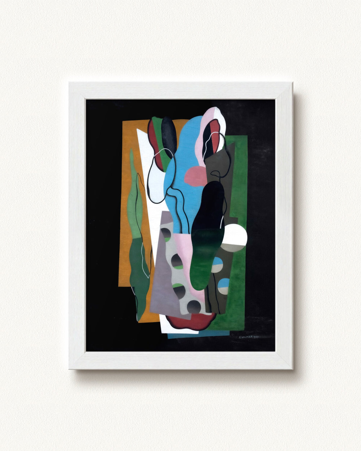 Les Tulipes — 9 x 12, Modern - White frame