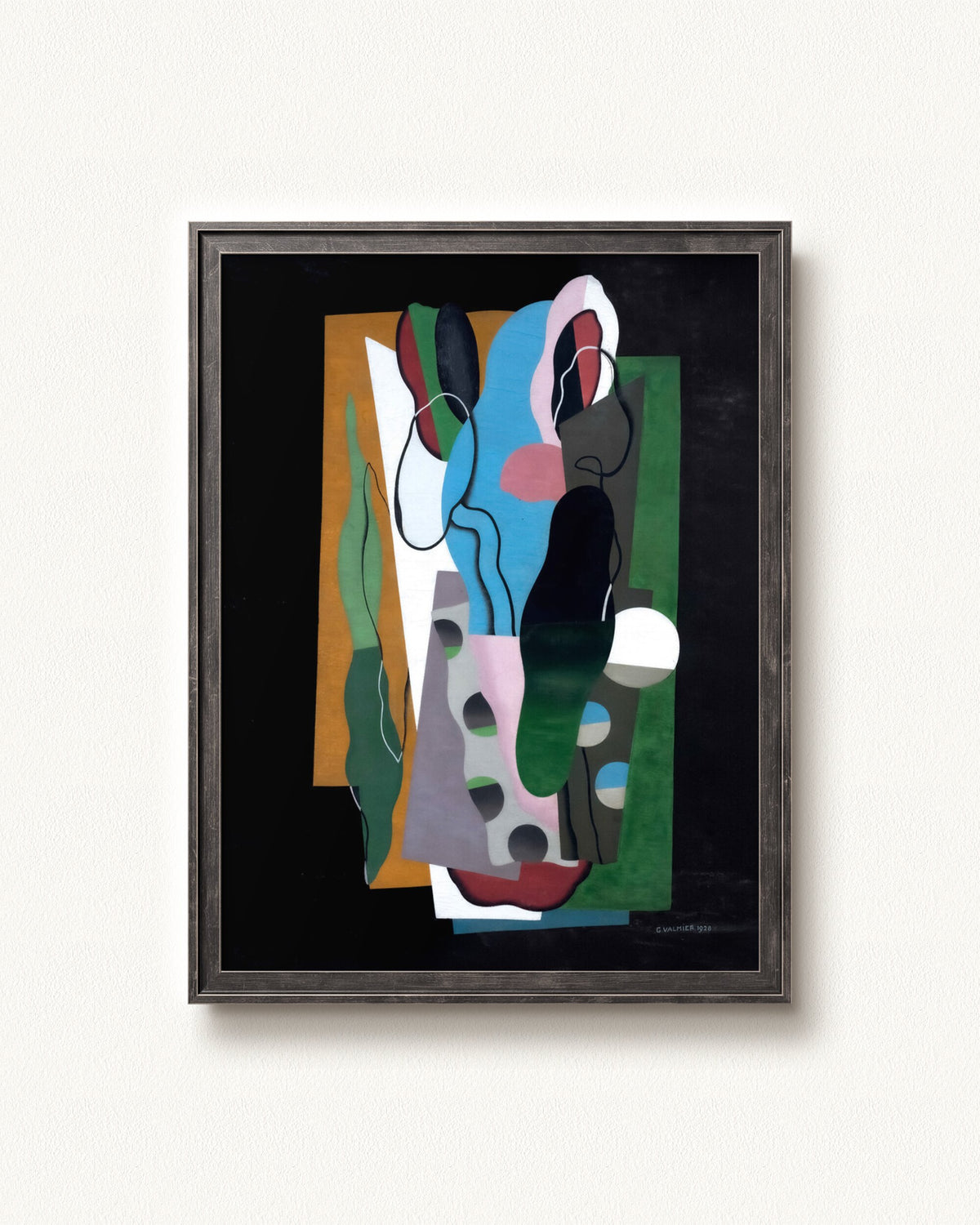 Les Tulipes — 18 x 24, Slimwoods Black Silver frame