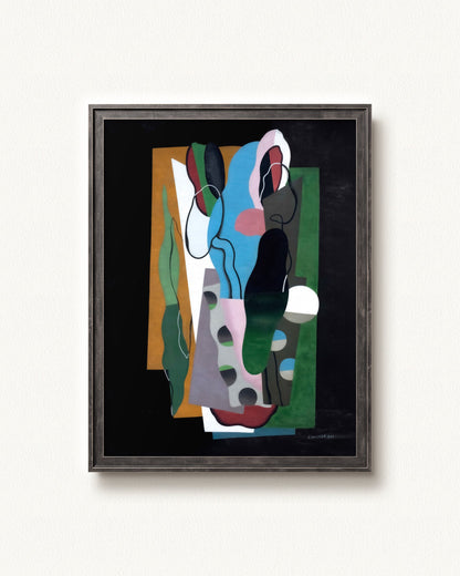 Les Tulipes — 18 x 24, Slimwoods Black Silver frame